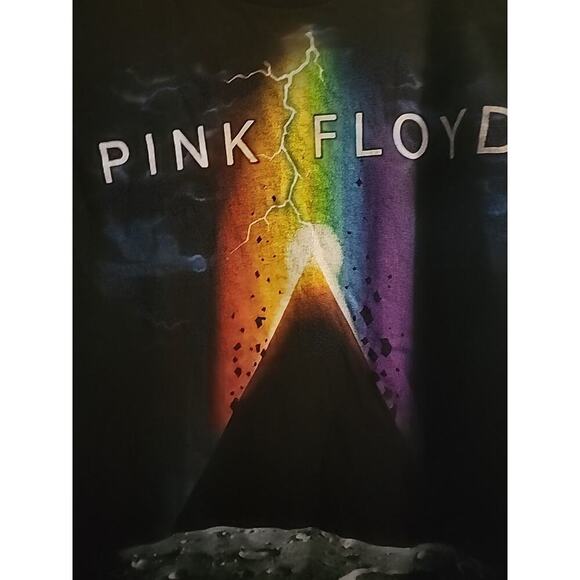 Pink Floyd T-Shirt Mens Medium Black Liquid Blue 2015 Crew Neck Band Tee A99 - Picture 2 of 5